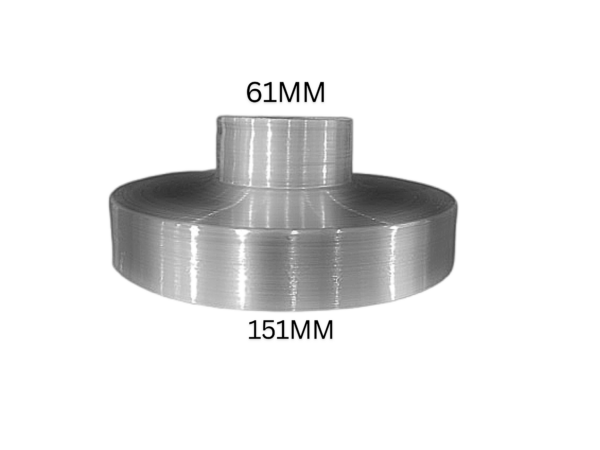 Redução Adaptador Para Aquecedor Em Aluminio 60mm X 151mm